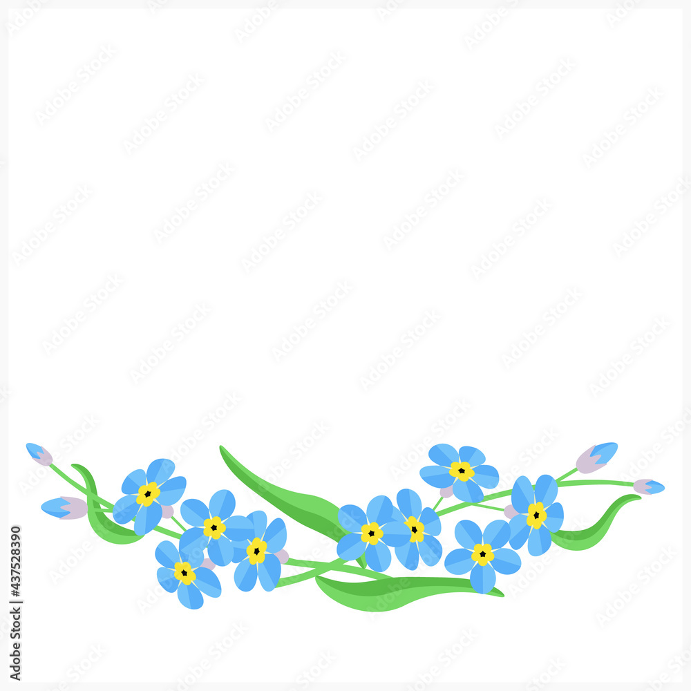Forget-me-not greeting card.