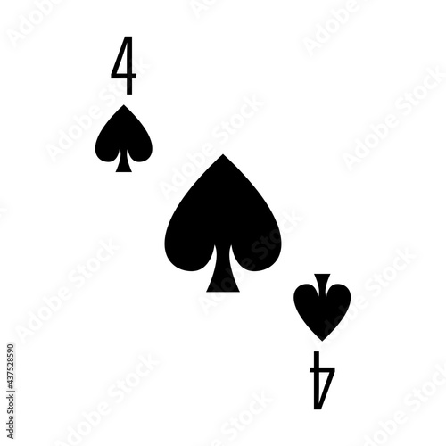 Illustration for spade poker card.