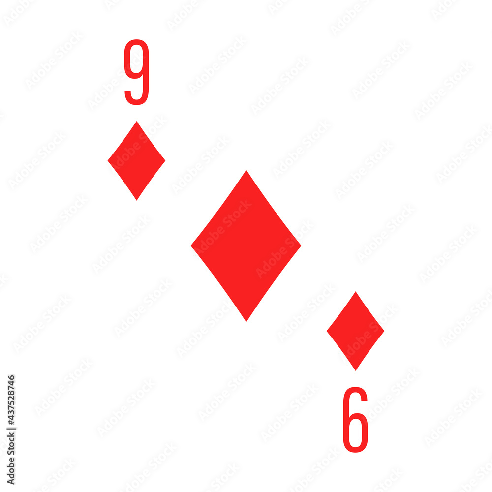 Illustration for diamond poker card. Illustration for diamond poker card.