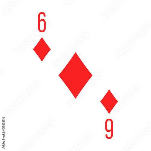 Illustration for diamond poker card.