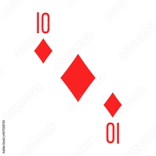 Illustration for diamond poker card.