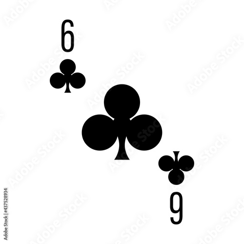 Illustration for club poker card.