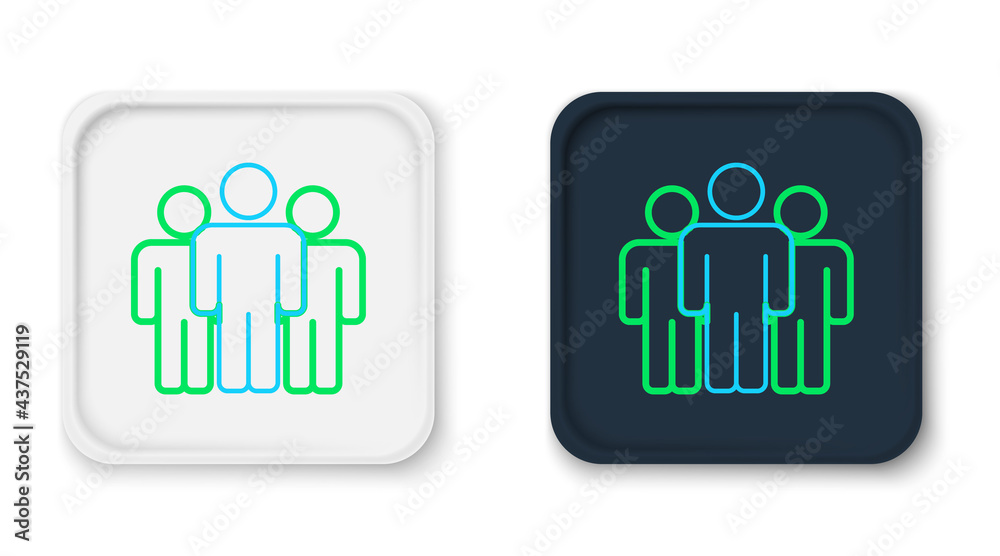 Line Users group icon isolated on white background. Group of people icon. Business avatar symbol - users profile icon. Colorful outline concept. Vector Line Users group icon isolated on white background. Group of people icon. Business avatar symbol - users profile icon. Colorful outline concept. Vector