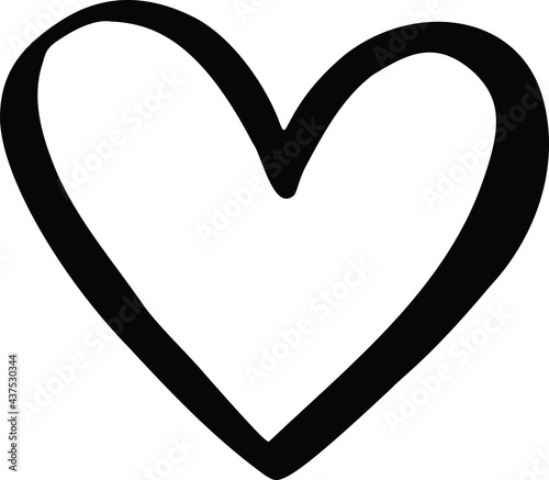 Heart icon, symbol. Vector, line