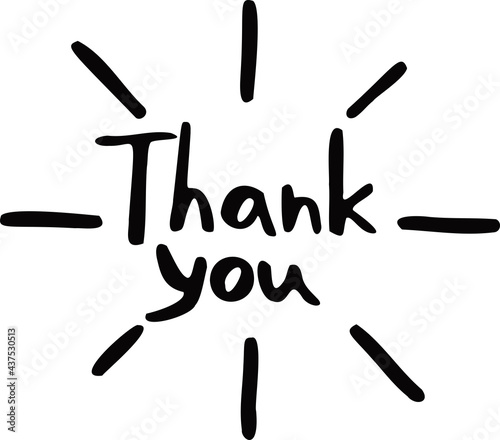 Thank you icon, thank you symbol. Vector, line