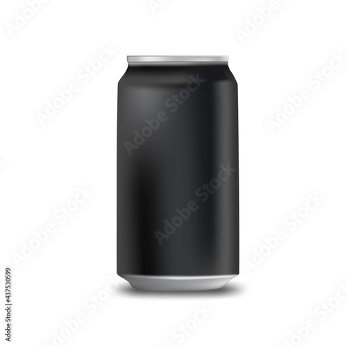 Template aluminum can for design of beverages. Vector.