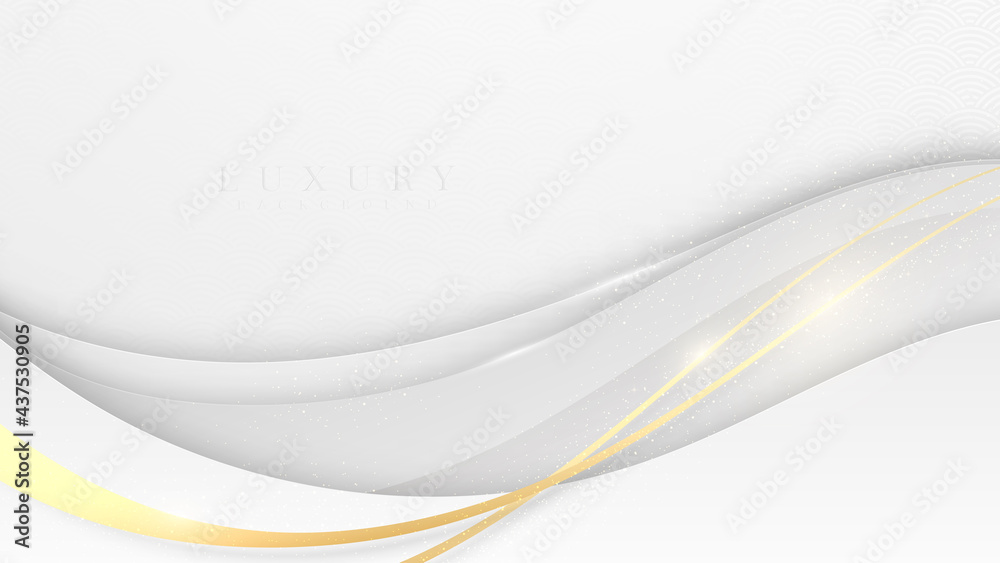 Elegant white shade background with line golden elements. Realistic luxury paper cut style 3d modern concept. vector illustration for design. Elegant white shade background with line golden elements. Realistic luxury paper cut style 3d modern concept. vector illustration for design.