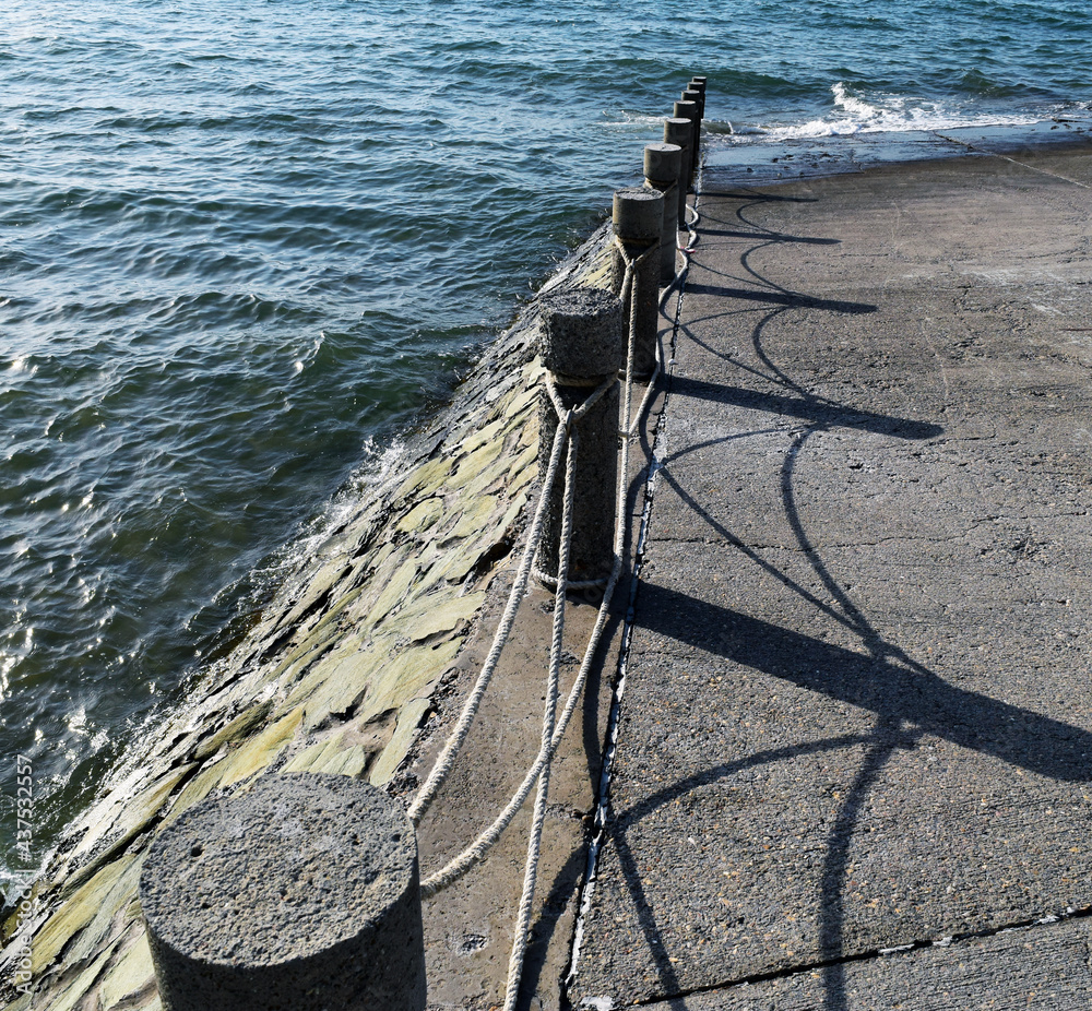 Fototapeta premium Rope And Post Barrier