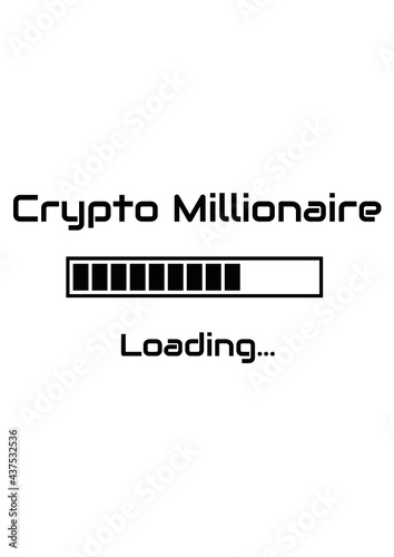 Vector illustration of the crypto loading concept