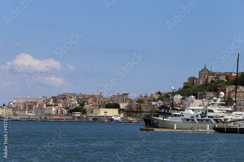 Fototapeta Naklejka Na Ścianę i Meble -  Gaeta, Italy - The town and port seen from Caboto waterfront