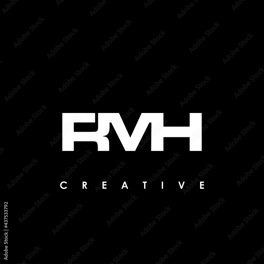 RMH Letter Initial Logo Design Template Vector Illustration