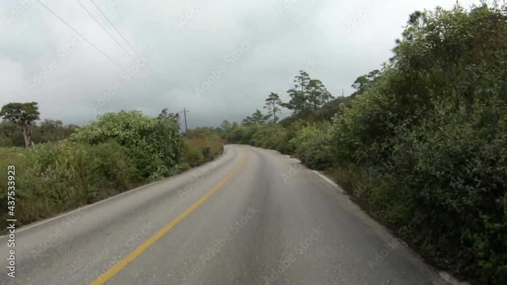 Driving Chiapas and biker crossing, road from Las Margaritas to San Quintin - Mexico 4K Driving Chiapas and biker crossing, road from Las Margaritas to San Quintin - Mexico 4K