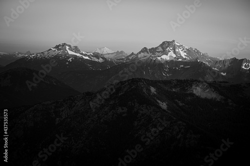 mountains in the morning