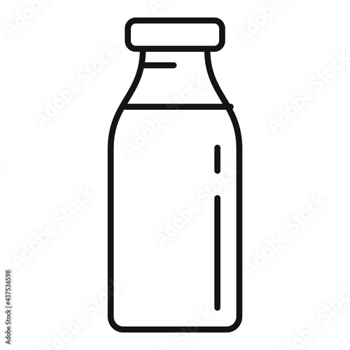 Milk bottle icon, outline style