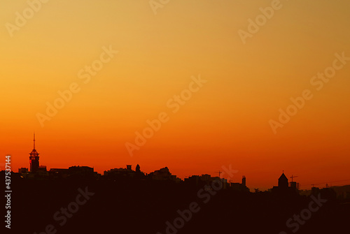 Fascinating Evening Skyline of Tbilisi, Capital City of Georgia