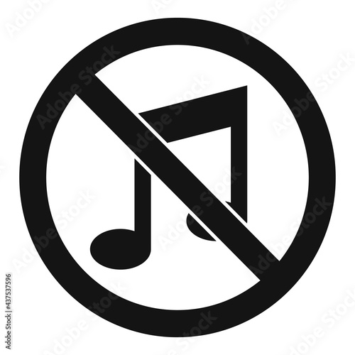 No music space icon, simple style
