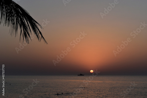 sunset on the beach