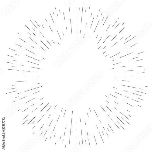 Radial lines radiance, burst, starburst, sunburst effect design element