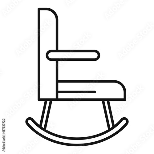 Rocking chair icon, outline style