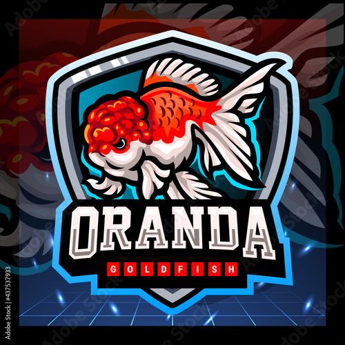 Oranda gold fish mascot. esport logo design