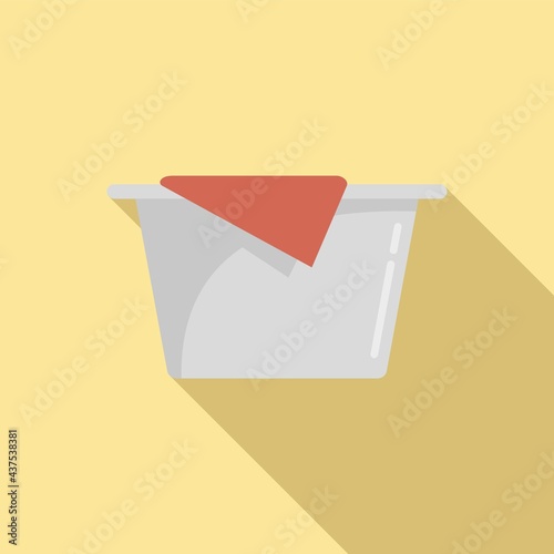 Free Download Softener basin icon, flat style - GFXLoad