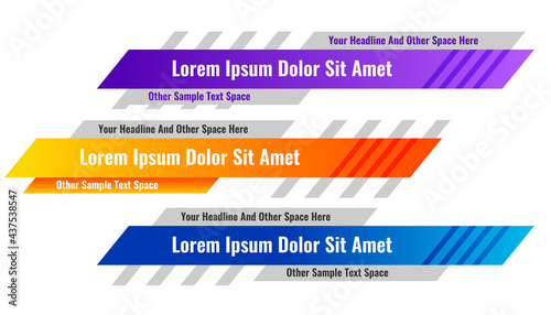 stylish geometric lower third template design