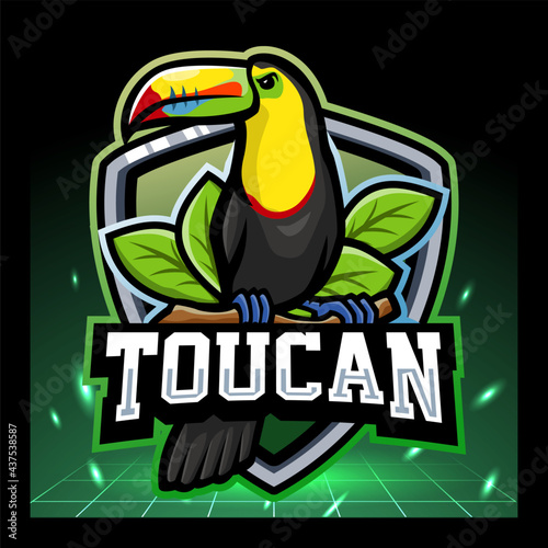 Toucan bird mascot. esport logo design