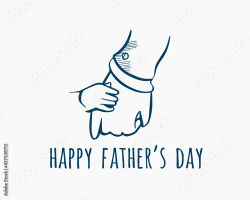 hand drawn fathers day doodle background