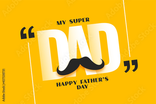 happy fathers day yellow background