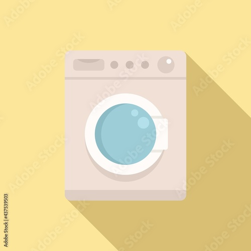 Softener washing machine icon, flat style