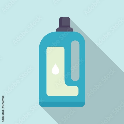 Softener clean bottle icon, flat style