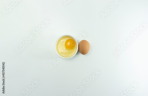 Indonesian Food | Eggs placed in a white ceramic bowl on a white background