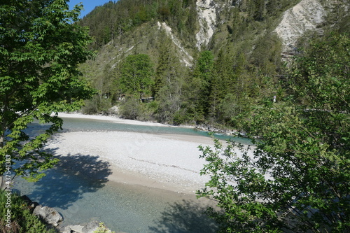 Isar in Vorderriß, Karwendel, Bayern photo