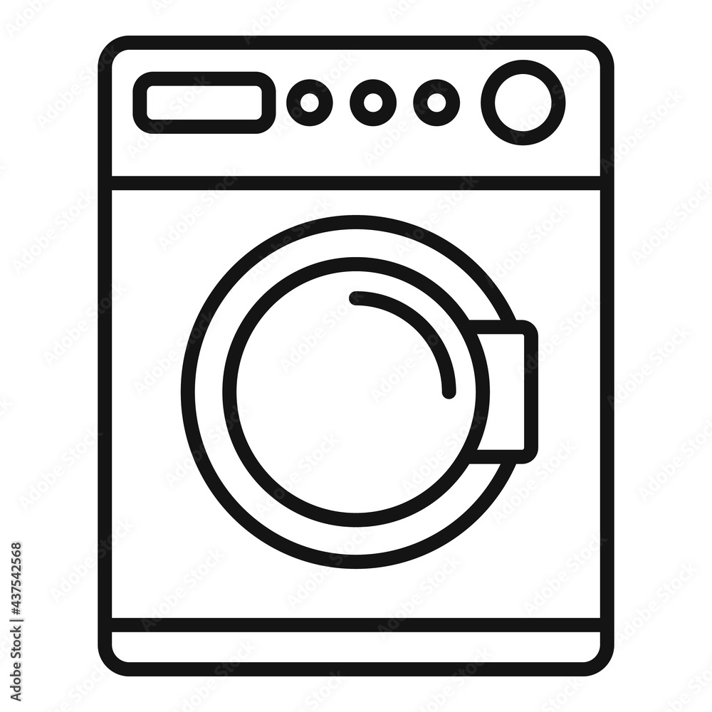 Softener washing machine icon, outline style Softener washing machine icon, outline style
