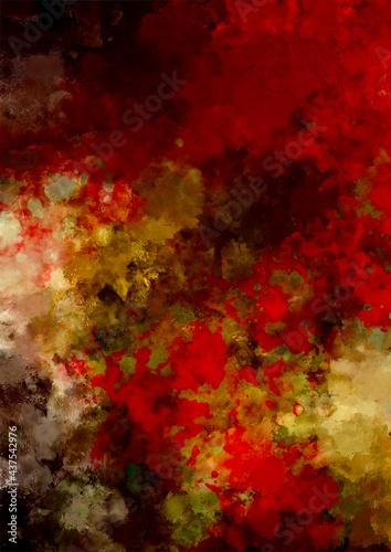 幻想的な赤と黄色の水彩テクスチャ背景