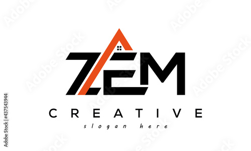 initial ZEM letters real estate construction logo vector photo