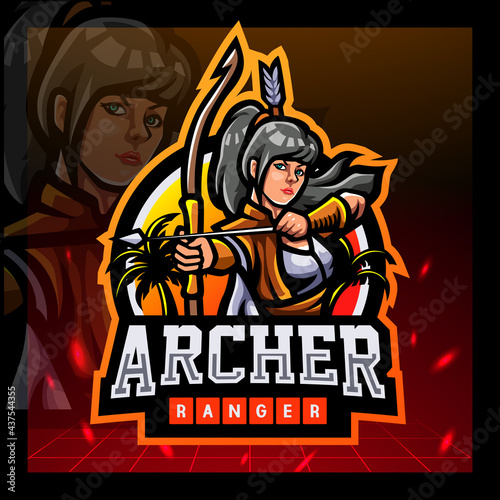 Archer mascot. esport logo design