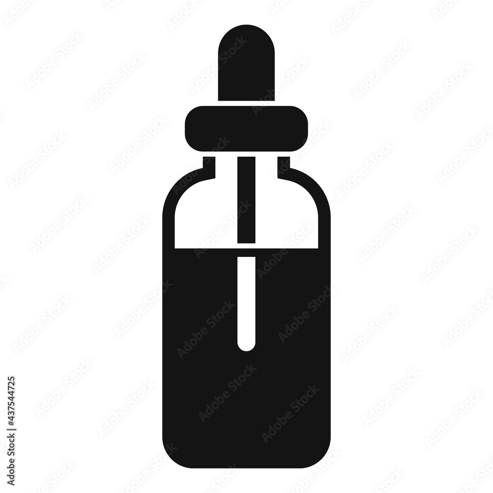 Essential oils herbal bottle icon, simple style Essential oils herbal bottle icon, simple style
