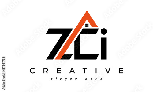 initial ZCI letters real estate construction logo vector photo