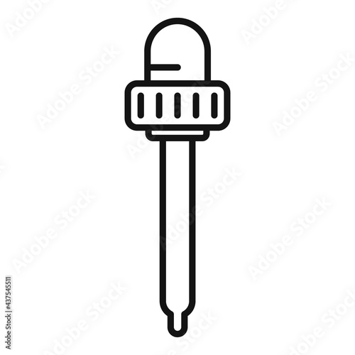 Essential oils pipette icon, outline style