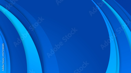 Modern blue wave abstract background with 3d overlap layers. Dark blue background with abstract graphic elements for presentation background design.
