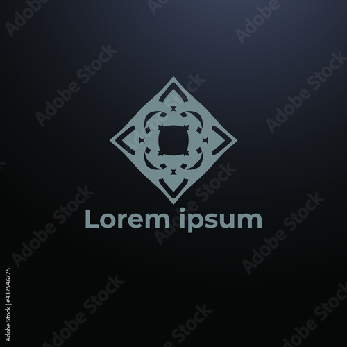 abstract luxury logo icon design template. monogram initials sign symbol. elegant jewelry frame icon logo design