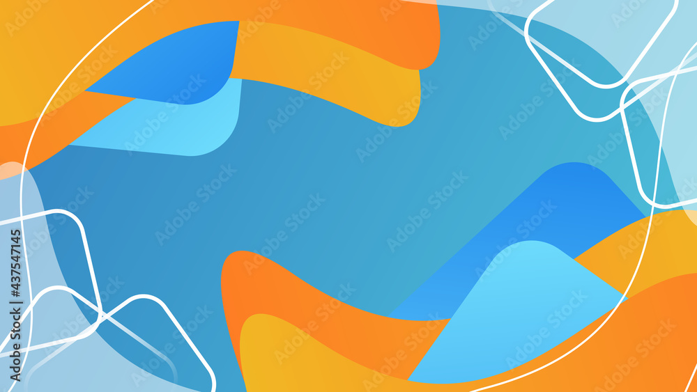 Gradient geometric banners with flowing liquid shapes. Dynamic Fluid design.