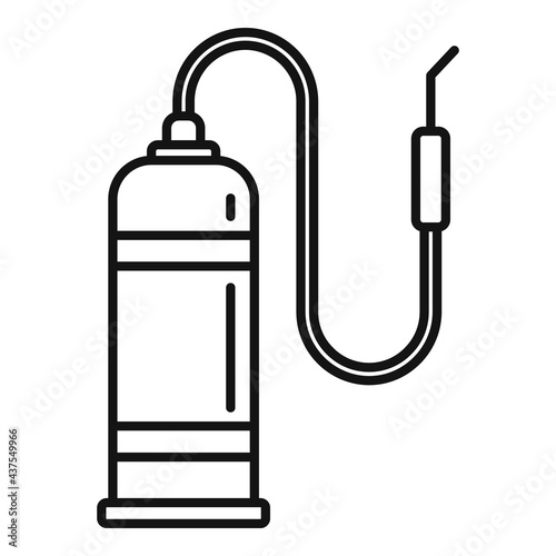 Disinfection balloon icon, outline style