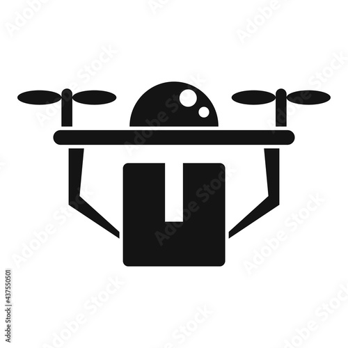Drone home delivery icon, simple style