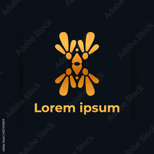 abstract luxury logo icon design template. monogram initials sign symbol. elegant jewelry frame icon logo design
