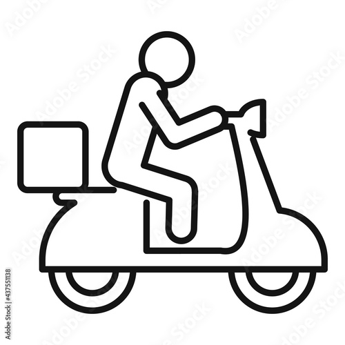 Scooter home delivery icon, outline style