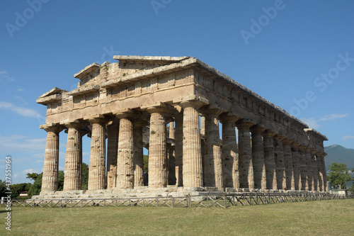 TEMPIO DI POSEIDONE O NETTUNO,PAESTUM,ITALIA,2 GIUGNO 2021.