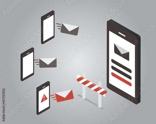 email spam or junk mail that is blocked and unable to send to the receiver
