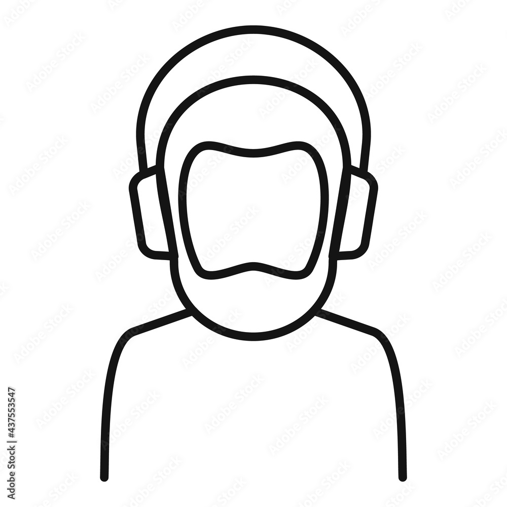 Podcast speaker icon, outline style